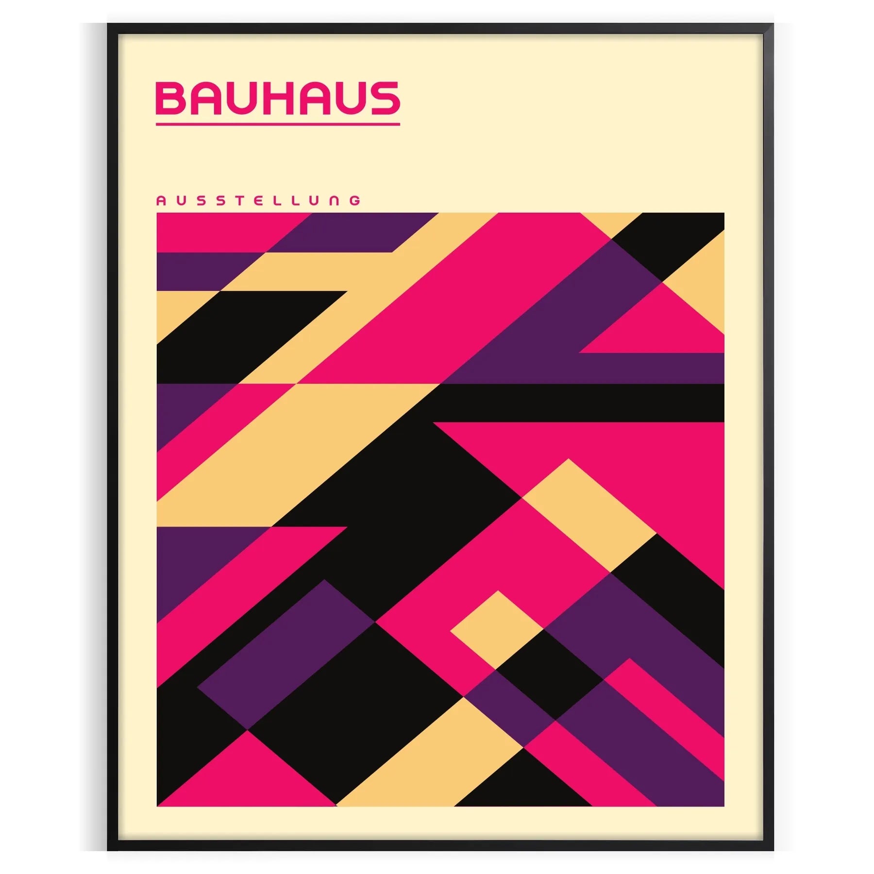 space vibrant Bauhaus art print poster masterpiece geometric design bold colors wall unique gift artwork modern elegance style