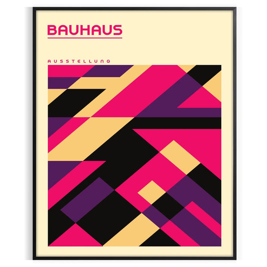 space vibrant Bauhaus art print poster masterpiece geometric design bold colors wall unique gift artwork modern elegance style
