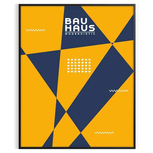 space striking Bauhaus art print perfect touch modern elegance unique poster essence ideal piece wall thoughtful gift sizes A4 cm A0