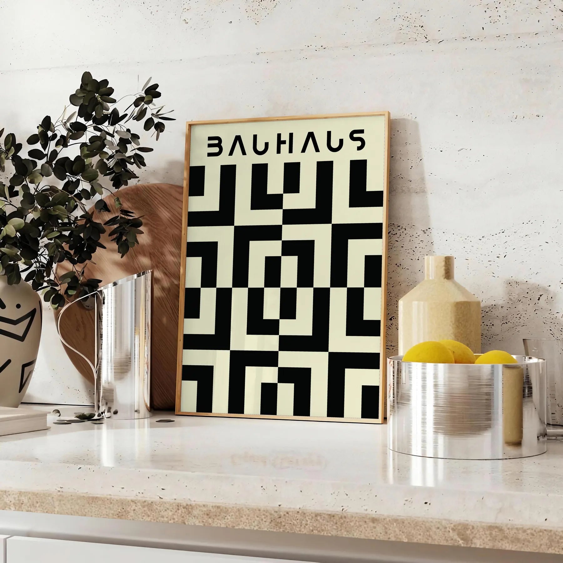 space stunning Bauhaus poster artistry modern design wall art thoughtful gift captivating print style room A4 cm A0 sizes