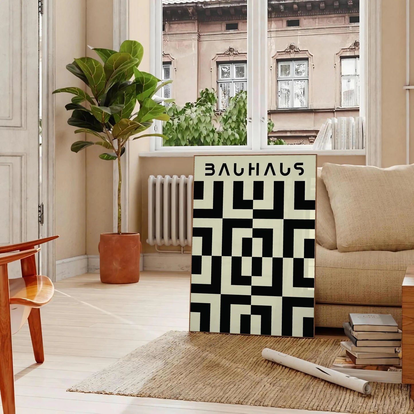 space stunning Bauhaus poster artistry modern design wall art thoughtful gift captivating print style room A4 cm A0 sizes