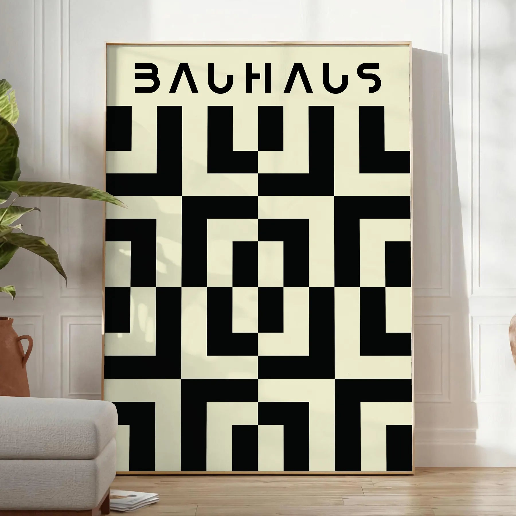 space stunning Bauhaus poster artistry modern design wall art thoughtful gift captivating print style room A4 cm A0 sizes