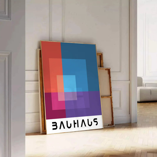 space Bauhaus art prints gray black poster iconic style perfect modern wall unique gift sizes A4 cm A0 decor captivating artwork today