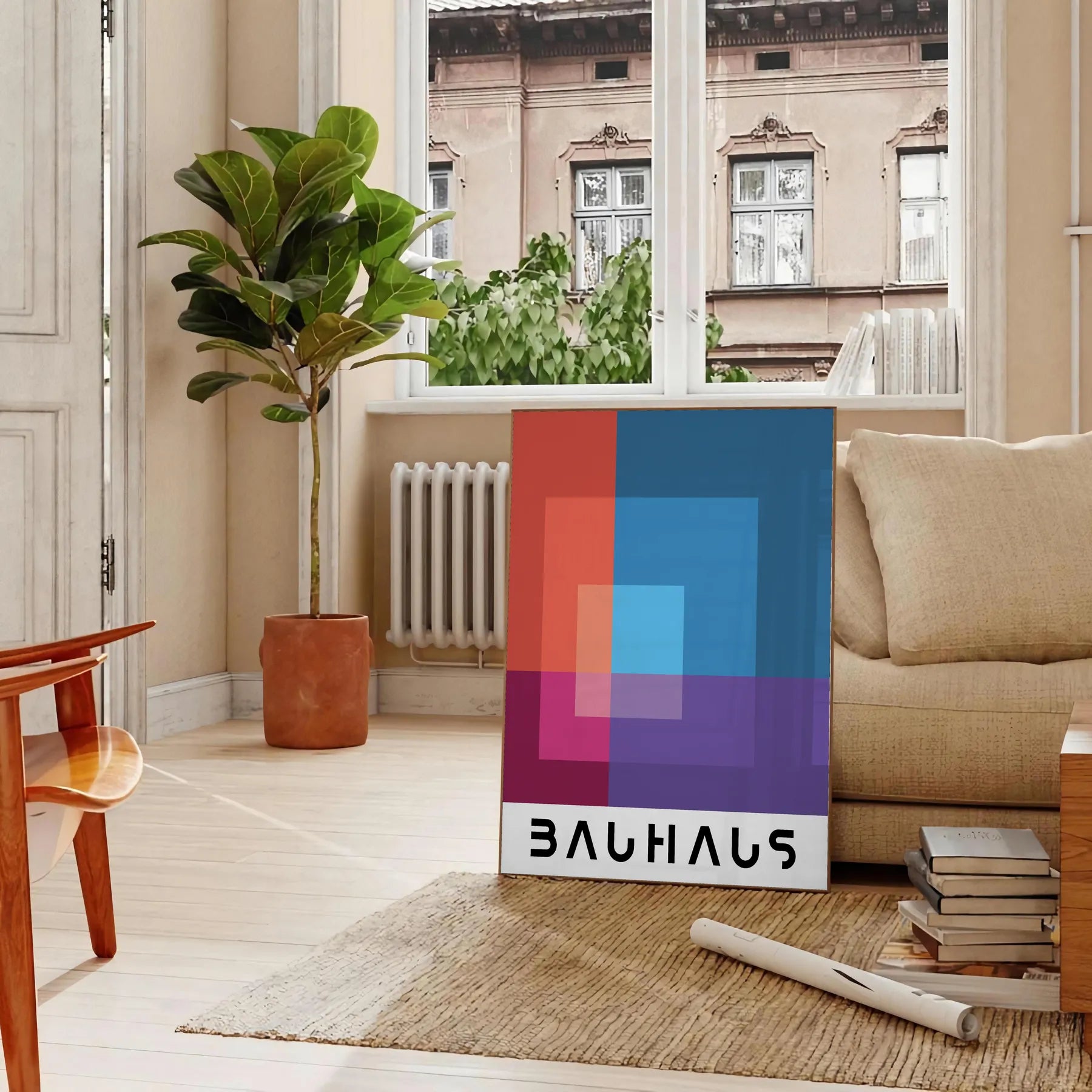 space Bauhaus art prints gray black poster iconic style perfect modern wall unique gift sizes A4 cm A0 decor captivating artwork today