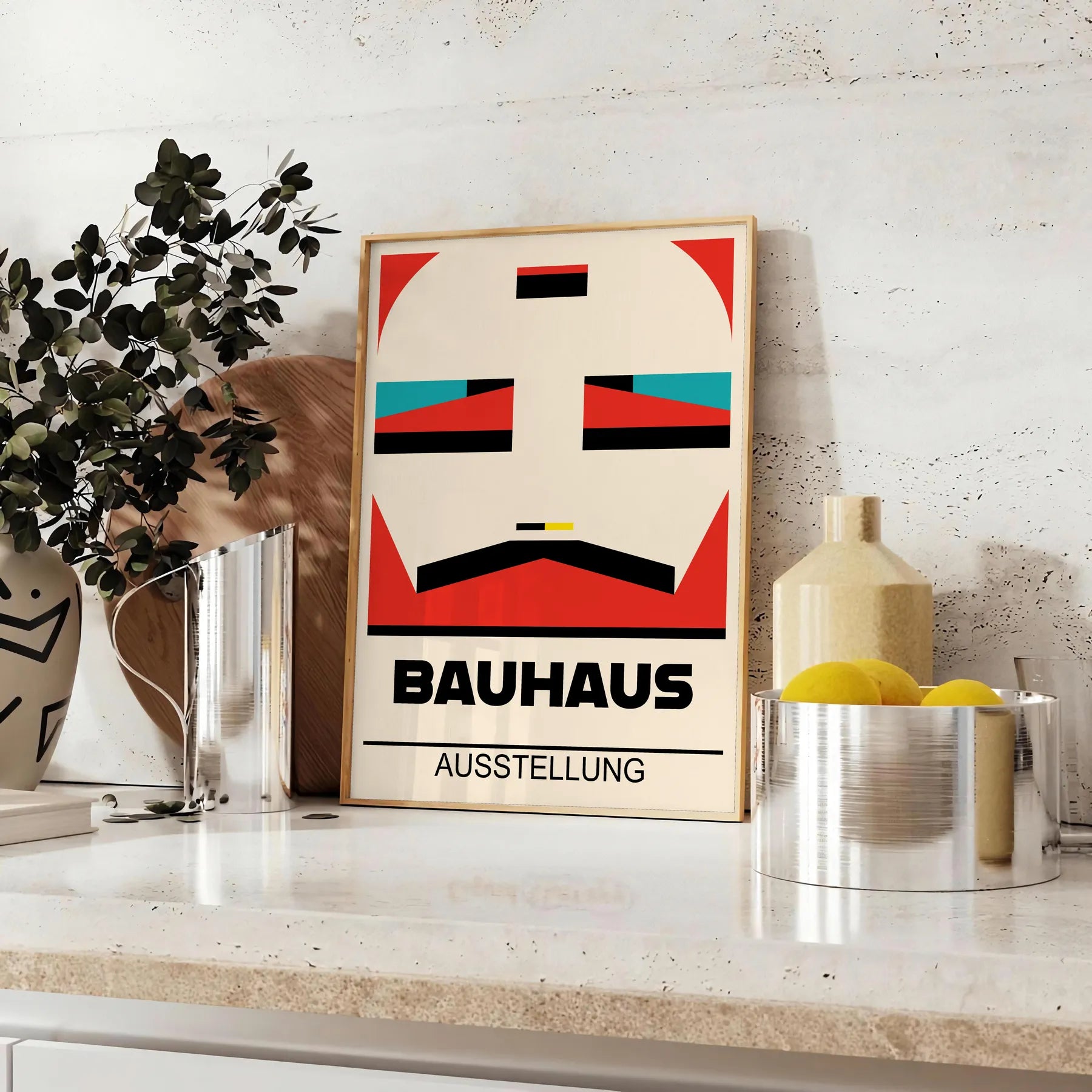 space vintage Bauhaus poster stunning tribute iconic modernist design timeless wall art print perfect unique gift stylish decor piece chic unframed options interior