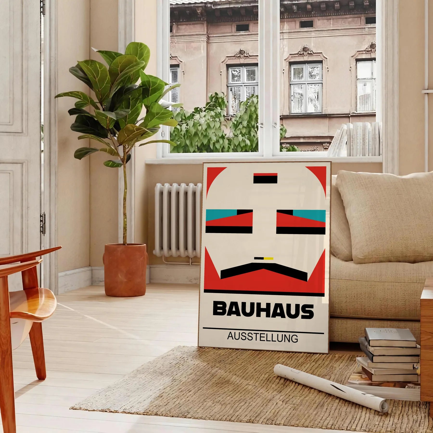 space vintage Bauhaus poster stunning tribute iconic modernist design timeless wall art print perfect unique gift stylish decor piece chic unframed options interior