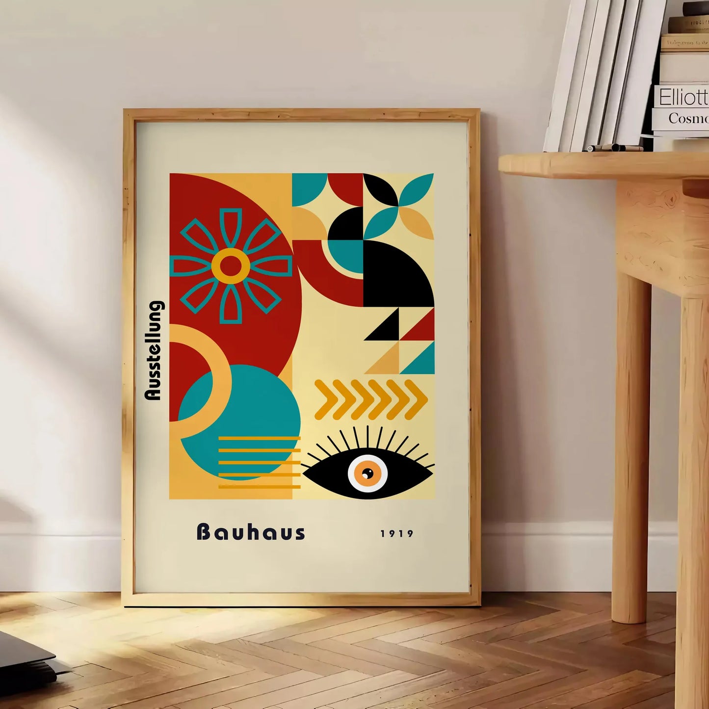 space stunning Bauhaus poster timeless piece wall art essence modern design gift bold addition room sizes A4 cm A0